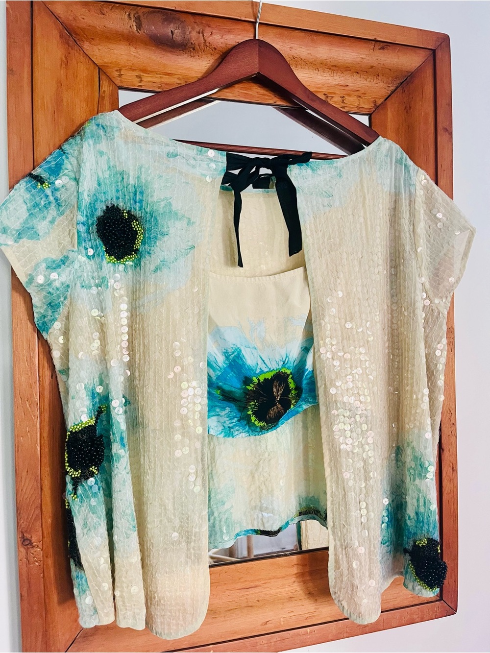 Y2K Tracy Reese Silk Sequin Set
